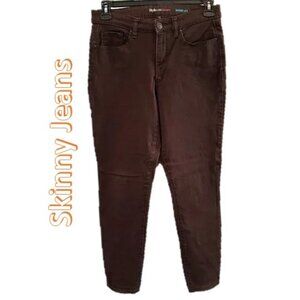 STYLE & CO Skinny Leg Brown Jeans - 8
